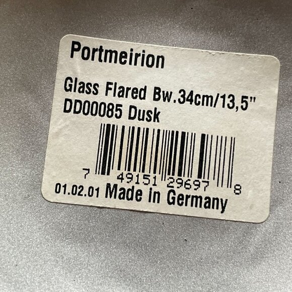 NWT Rare Vintage Portmeirion Dusk Pearlescent 13.5" Flare Aubergine Silver Bowl - Picture 8 of 8